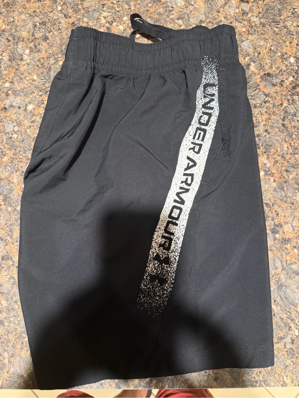 Under Armour Black Men's Athletic Shorts with Branded Side Stripe